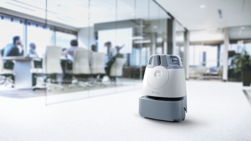 Le robot de nettoyage Whiz en action